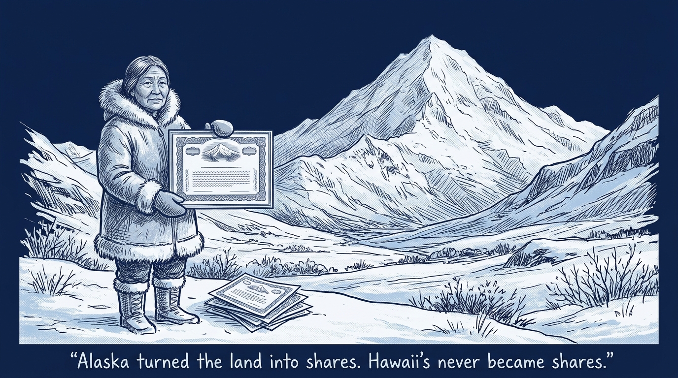 Image for &ldquo;Alaska turned its land settlement into shares. Hawaii's never became shares at all.&rdquo;