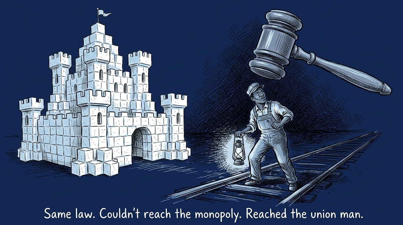 Image for &ldquo;In 1895, the Same Law Failed Against a 98% Monopoly and Succeeded Against a Union Leader -- in the Same Year, at the Same Court.&rdquo;