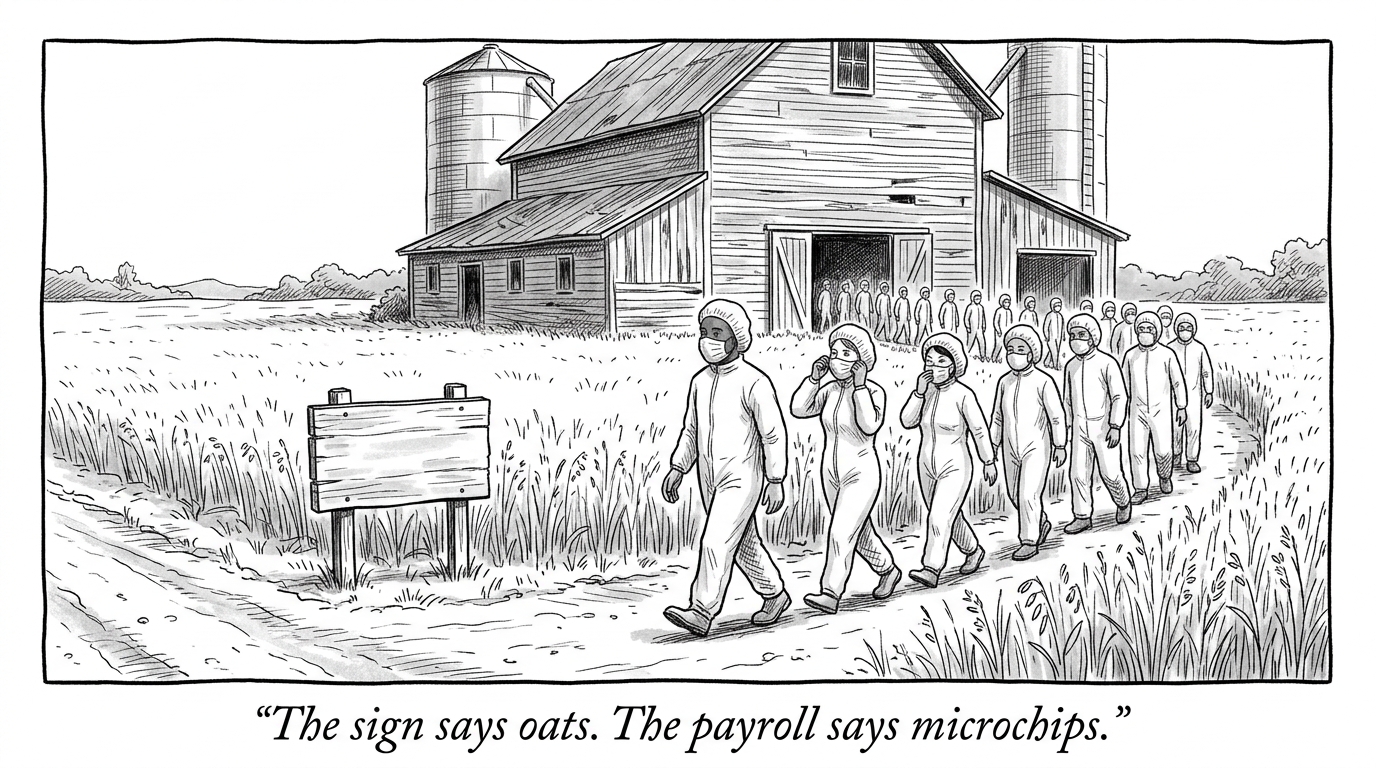 Image for &ldquo;Cedar Rapids Has Been Called "Cereal City" Since 1873, When the World's Largest Oat Mill Was Built There. Its Actual Largest Employer Now Makes Aerospace Microchips, and It's Nearly Ten Times the Size.&rdquo;