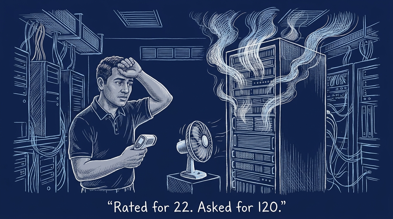 Image for &ldquo;One of the World's Densest Data Center Campuses Couldn't Run a Real AI Cluster. The Reason Fits in Two Numbers: 22 and 120.&rdquo;