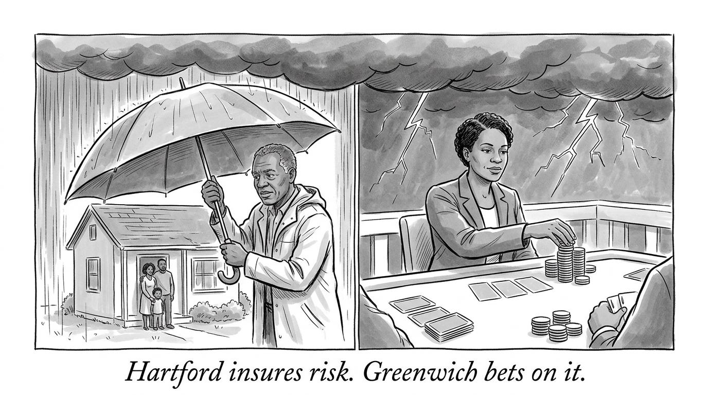 Image for &ldquo;Connecticut Runs Two Money Capitals 40 Miles Apart. Hartford Insures Risk. Greenwich Bets On It.&rdquo;