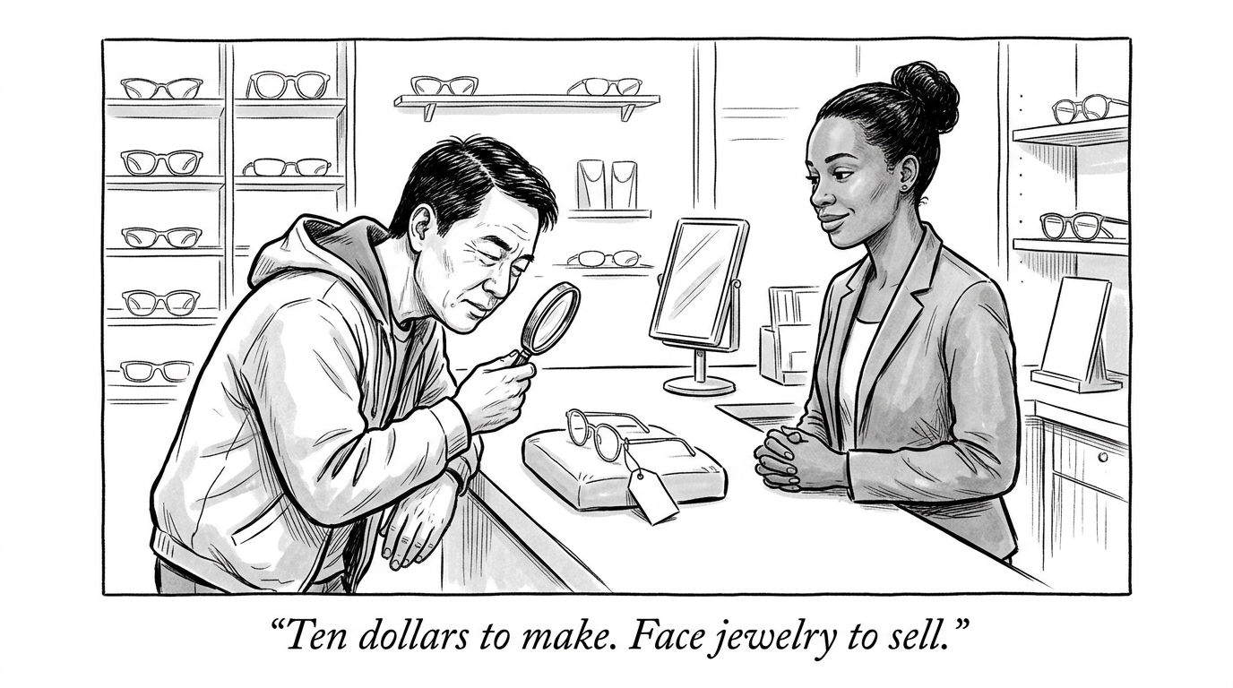 Image for &ldquo;EssilorLuxottica Controls 80% of Luxury Eyewear Manufacturing and Owns the Stores That Sell It. A $10 Frame Retails for $231. The Operator of This Site Tried to Fix Part of That Problem in 2000 — Seventeen Years Before the Technology to Do It Actually Existed.&rdquo;