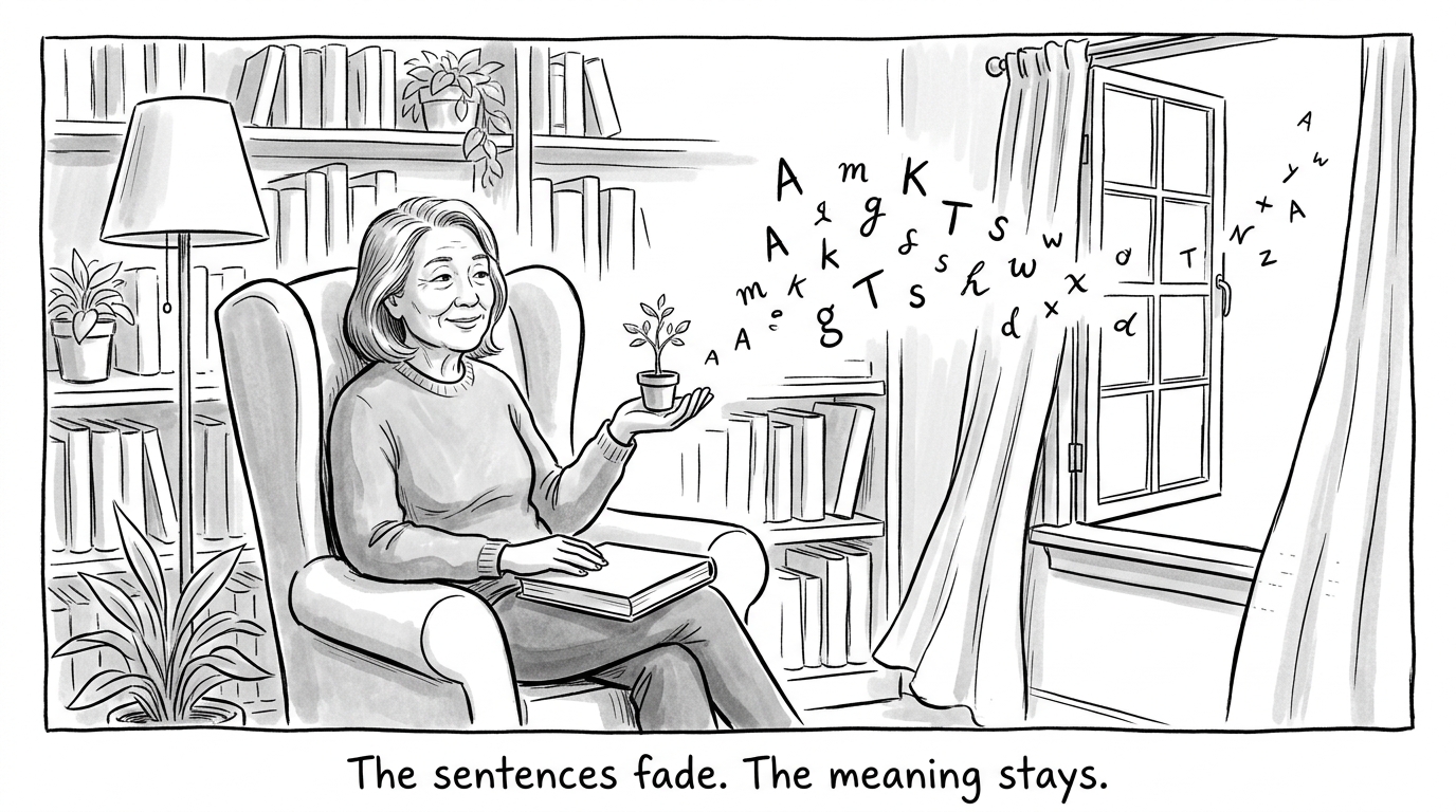Image for &ldquo;Forgetting the Plot Isn't Losing the Book -- It's What a Working Memory Is Built to Do&rdquo;