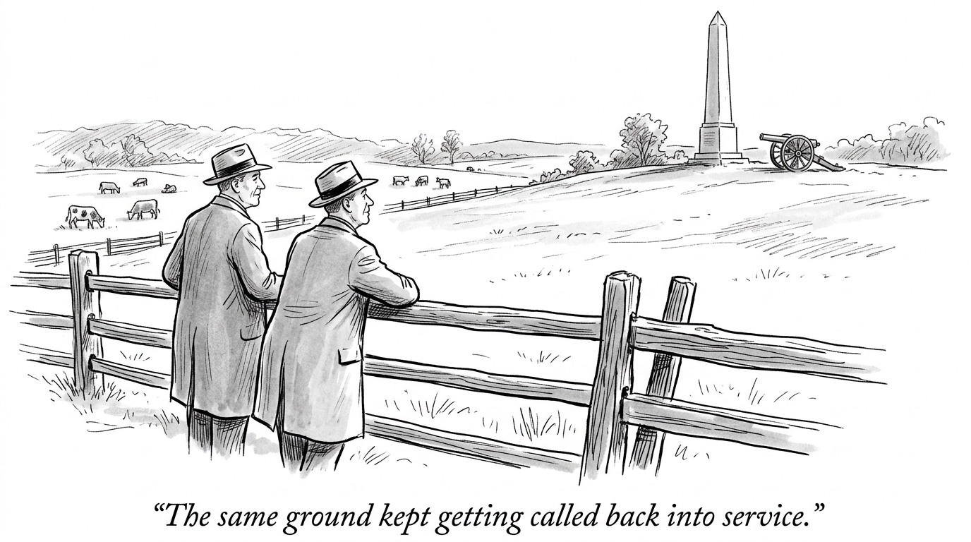 Image for &ldquo;Gettysburg Was Reactivated Three Times in 162 Years. Whether There's a Fourth Is a Real, Open Question.&rdquo;