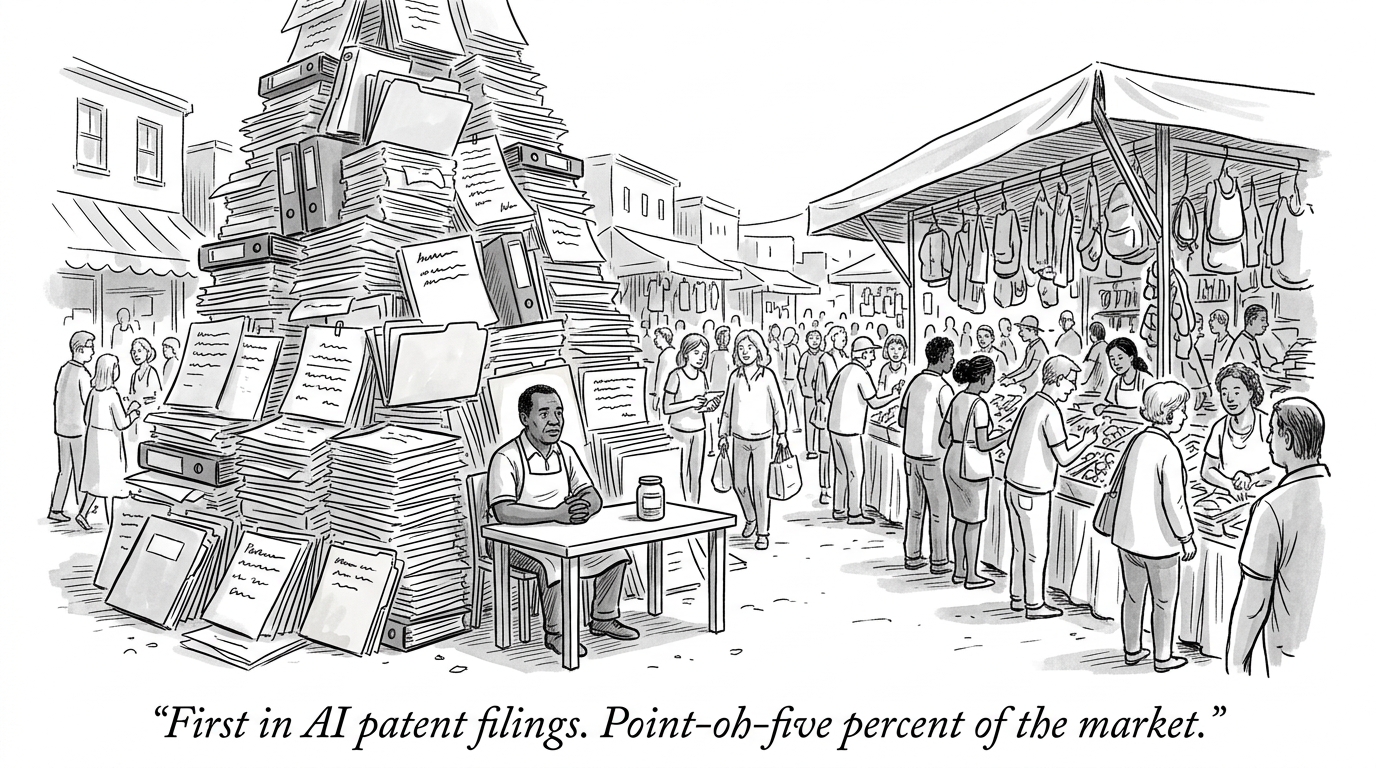 Image for &ldquo;IBM Filed More AI Patent Applications in 2023 Than Google or Microsoft. Its Own AI Platform Holds a 0.05 Percent Share of the Market It Spent a Decade Patenting.&rdquo;