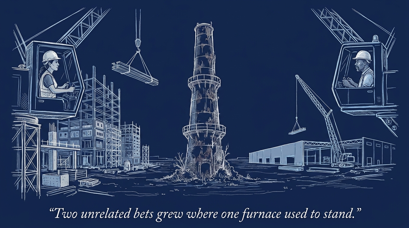Image for &ldquo;Bethlehem Steel Employed 31,000 People at Its Peak. The Lehigh Valley Replaced It With Two Rival Hospital Systems and a Warehouse Boom -- Neither One Aware of the Other.&rdquo;