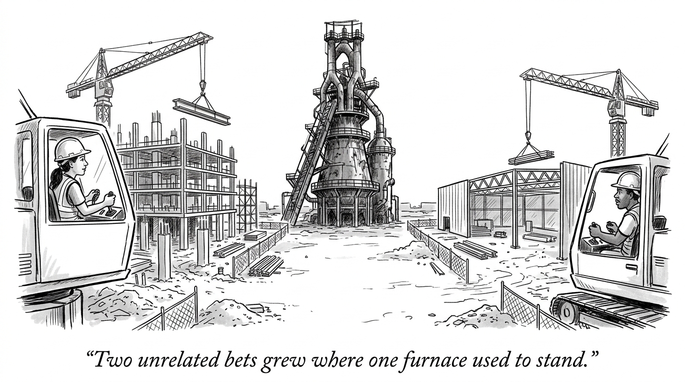 Image for &ldquo;Bethlehem Steel Employed 31,000 People at Its Peak. The Lehigh Valley Replaced It With Two Rival Hospital Systems and a Warehouse Boom -- Neither One Aware of the Other.&rdquo;