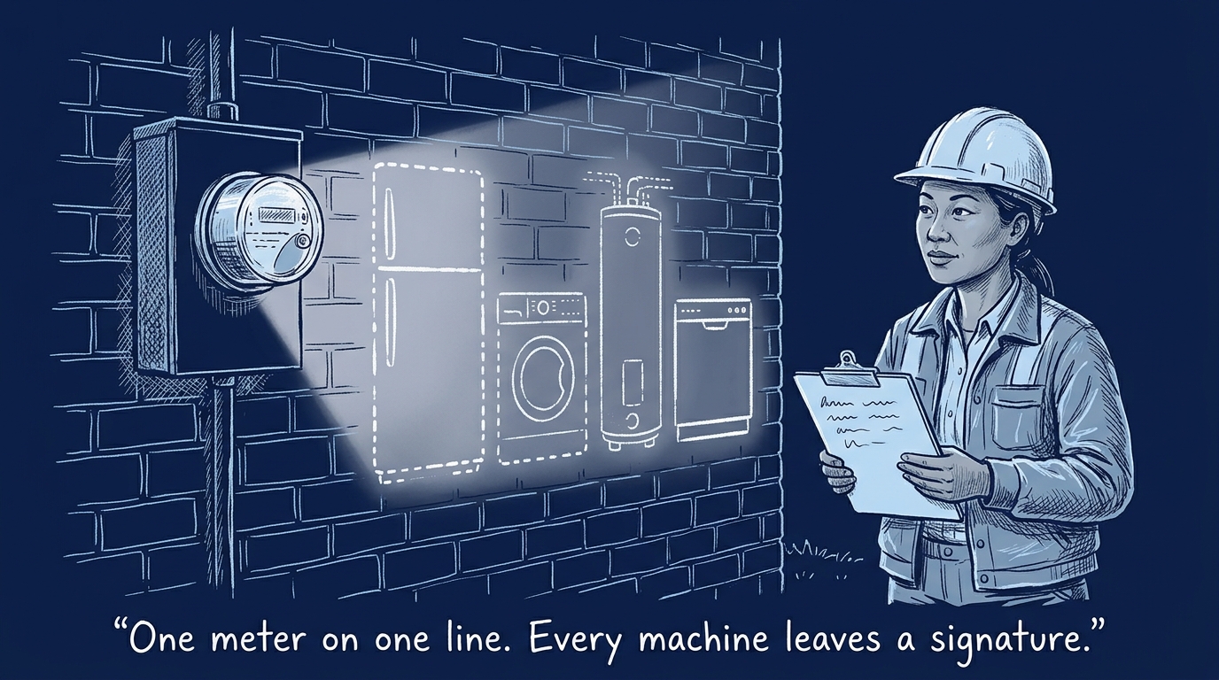 Image for &ldquo;A Single Meter on a Power Line Can Tell You What's Happening Inside a Building Without Anyone Seeing the Equipment. It Was Invented to Study Dishwashers.&rdquo;