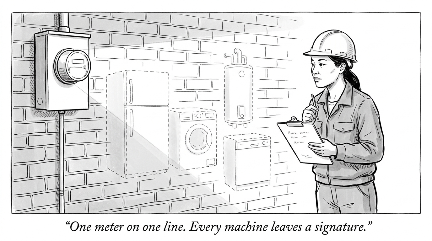 Image for &ldquo;A Single Meter on a Power Line Can Tell You What's Happening Inside a Building Without Anyone Seeing the Equipment. It Was Invented to Study Dishwashers.&rdquo;