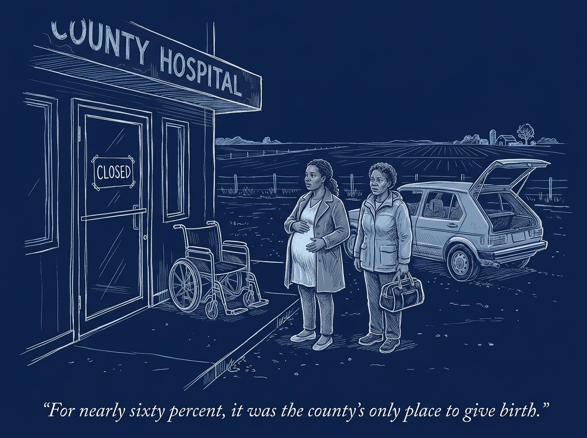 Image for &ldquo;34.6% of US Counties Are Now Maternity Care Deserts. In 60% of Recent Closures, It Was the Only Birthing Facility the County Had.&rdquo;