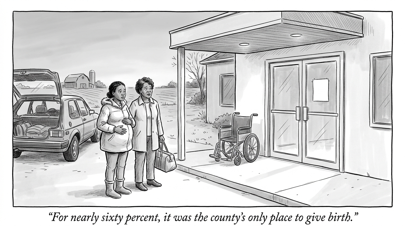 Image for &ldquo;34.6% of US Counties Are Now Maternity Care Deserts. In 60% of Recent Closures, It Was the Only Birthing Facility the County Had.&rdquo;