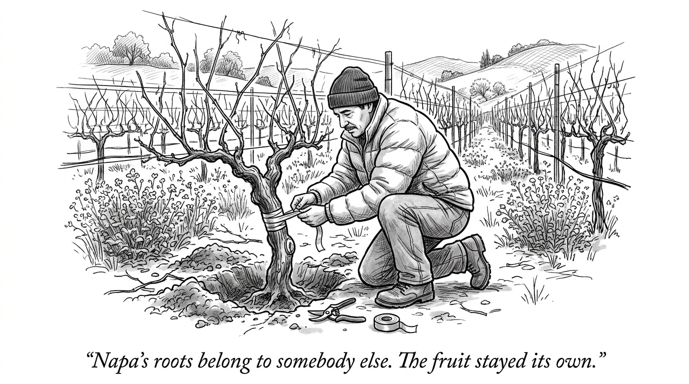 Image for &ldquo;Napa Lost 85% of Its Vineyards Once. It Never Stopped Rebuilding the Soil From Scratch.&rdquo;
