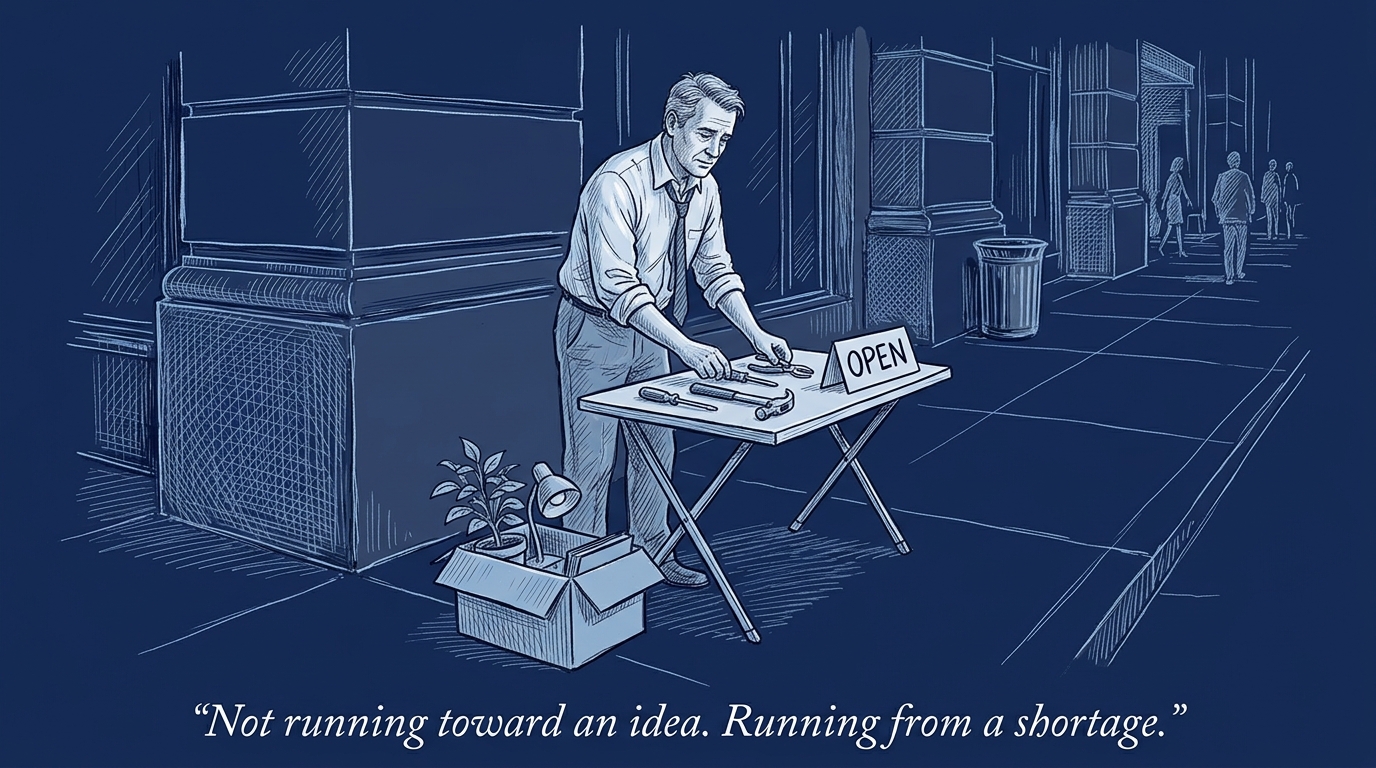 Image for &ldquo;Forced to take that route — necessity, not opportunity, is now the majority reason Americans start a business&rdquo;