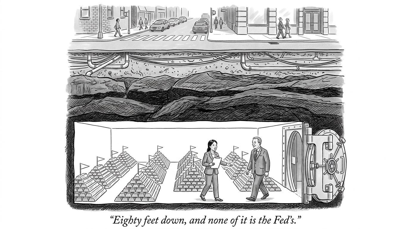 Image for &ldquo;The World's Largest Gold Vault Sits 80 Feet Under a Street That Was a Restricted Zone for Months&rdquo;