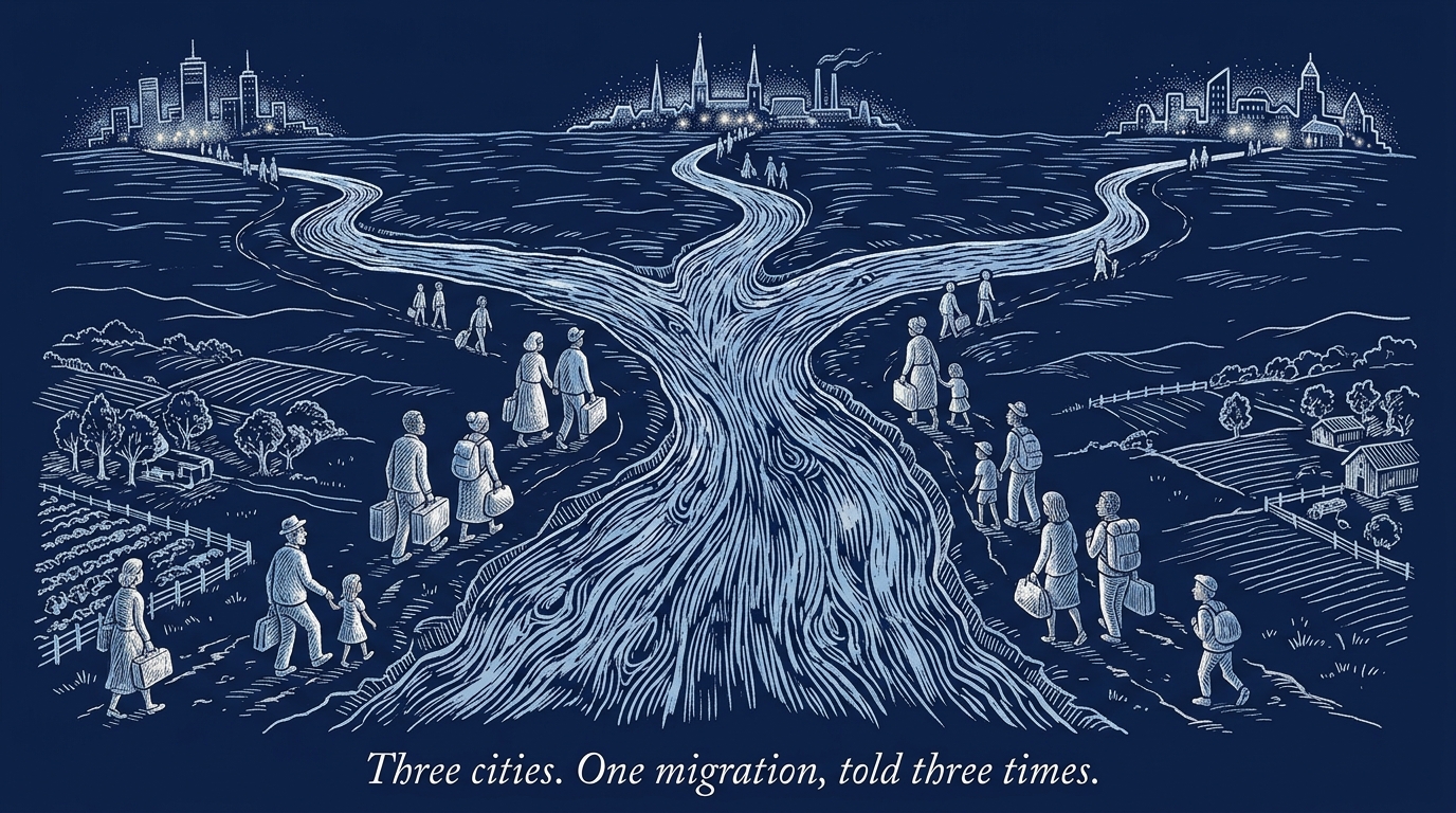Image for &ldquo;One arc — why Newark, Detroit, and Harlem are the same story told three times&rdquo;