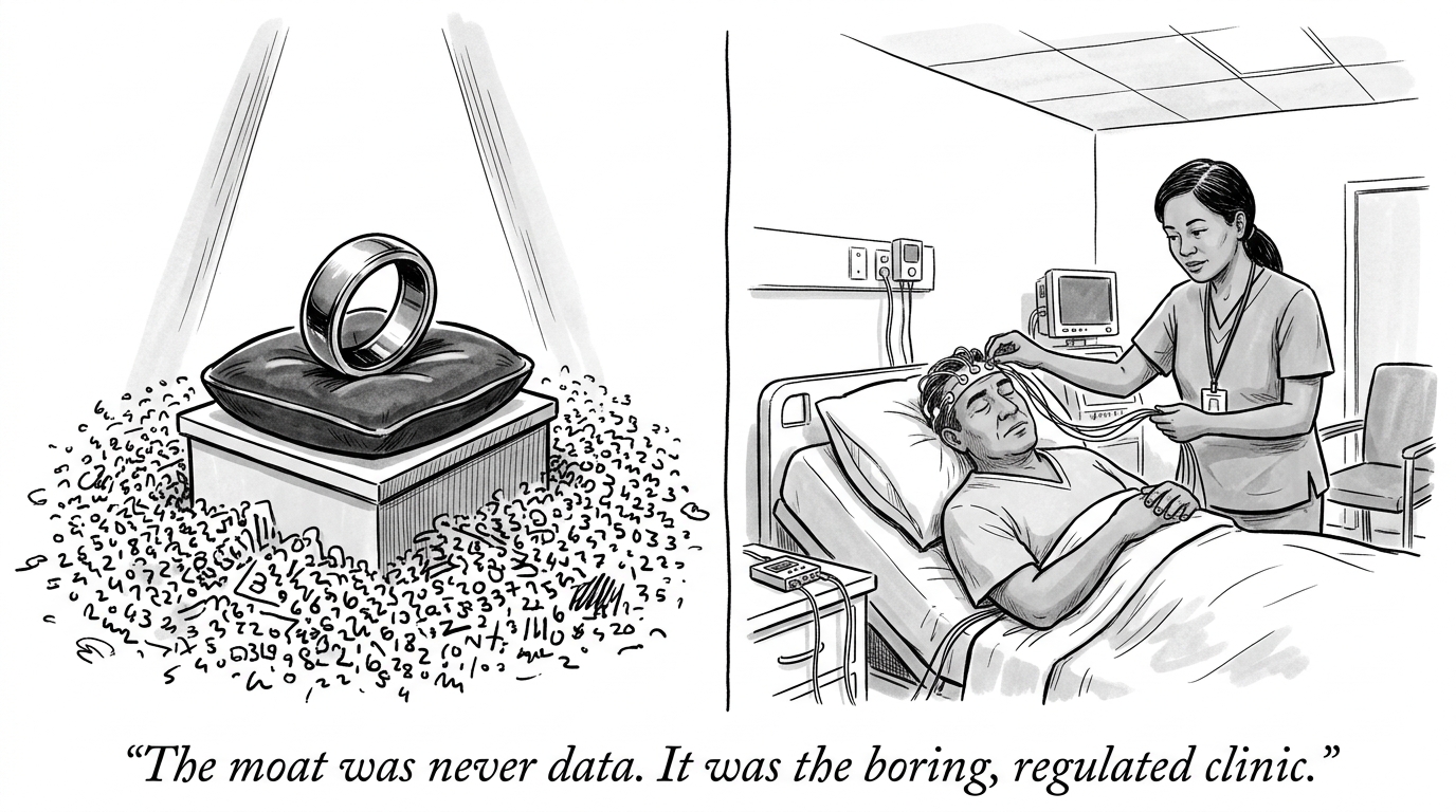 Image for &ldquo;Oura Is Going Public at a $16 Billion Valuation, Built on 42 Billion Hours of Health Data. A Lawsuit Says Its Sleep-Stage Accuracy Is Closer to 50 Percent Than the 95 It Claims. The Company That Actually Dominates Sleep Medicine Never Tried to Replace the Lab.&rdquo;