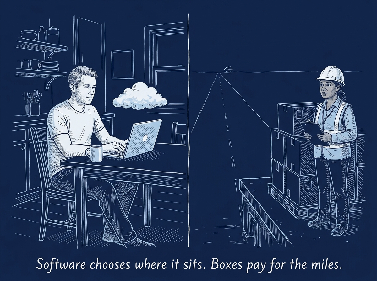 Image for &ldquo;This Site's Servers Sit in Oregon. Its Founders Work From Virginia. It Costs Nothing Extra. A Boise 3D-Printing Company Needs a Second Factory East of the Mississippi Just to Ship on Time.&rdquo;