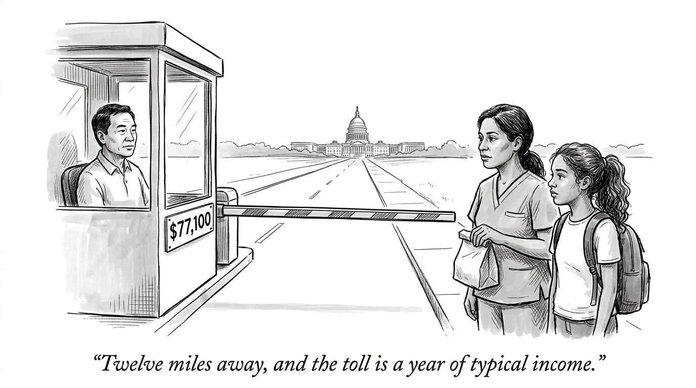 Image for &ldquo;A Private School 12 Miles From the Capitol Costs $77,100 a Year and Places Students Directly Inside a Sitting Senator's Office. Millions of Families Live Closer to That Same Building and Will Never Get Near It.&rdquo;