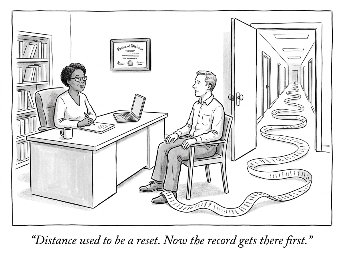 Image for &ldquo;A 1967 Database Made Sure Your Record Never Stays Local. A 2003 Supreme Court Ruling Made Sure the Debt Is Never Paid Off. One Industry Opted Out of Both, for Itself.&rdquo;