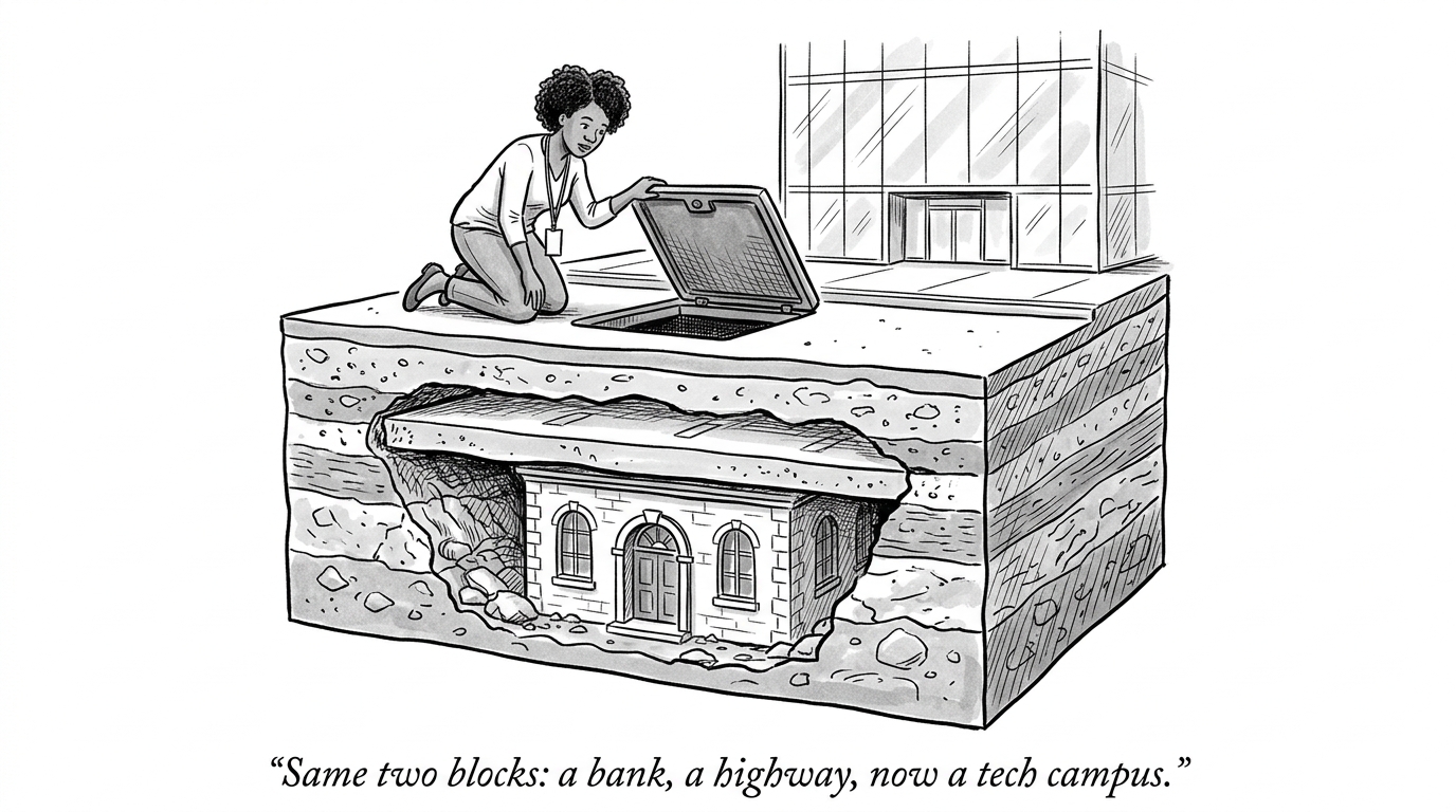 Image for &ldquo;Richmond Keeps Rebuilding the Same Two Blocks: A Bank in 1903, a Highway That Erased It, a Tech Cluster Today.&rdquo;