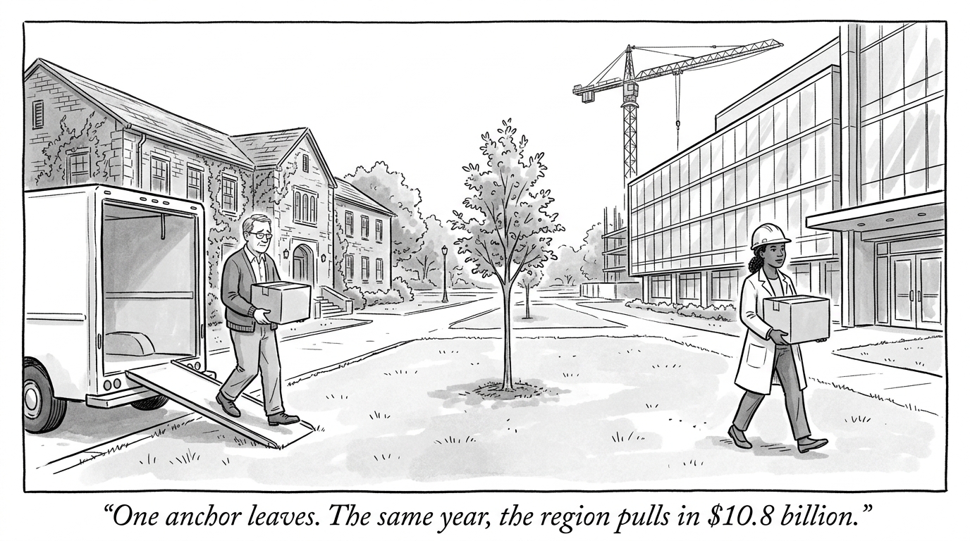 Image for &ldquo;IBM Anchored Research Triangle Park for 60 Years. It's Packing Up the Same Year the Region Pulled In $10.8 Billion.&rdquo;