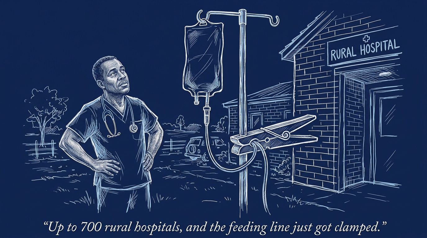 Image for &ldquo;700 Rural Hospitals Are Now at Risk of Closing. The States With the Most at Risk Voted by the Widest Margins for the Law Doing It.&rdquo;