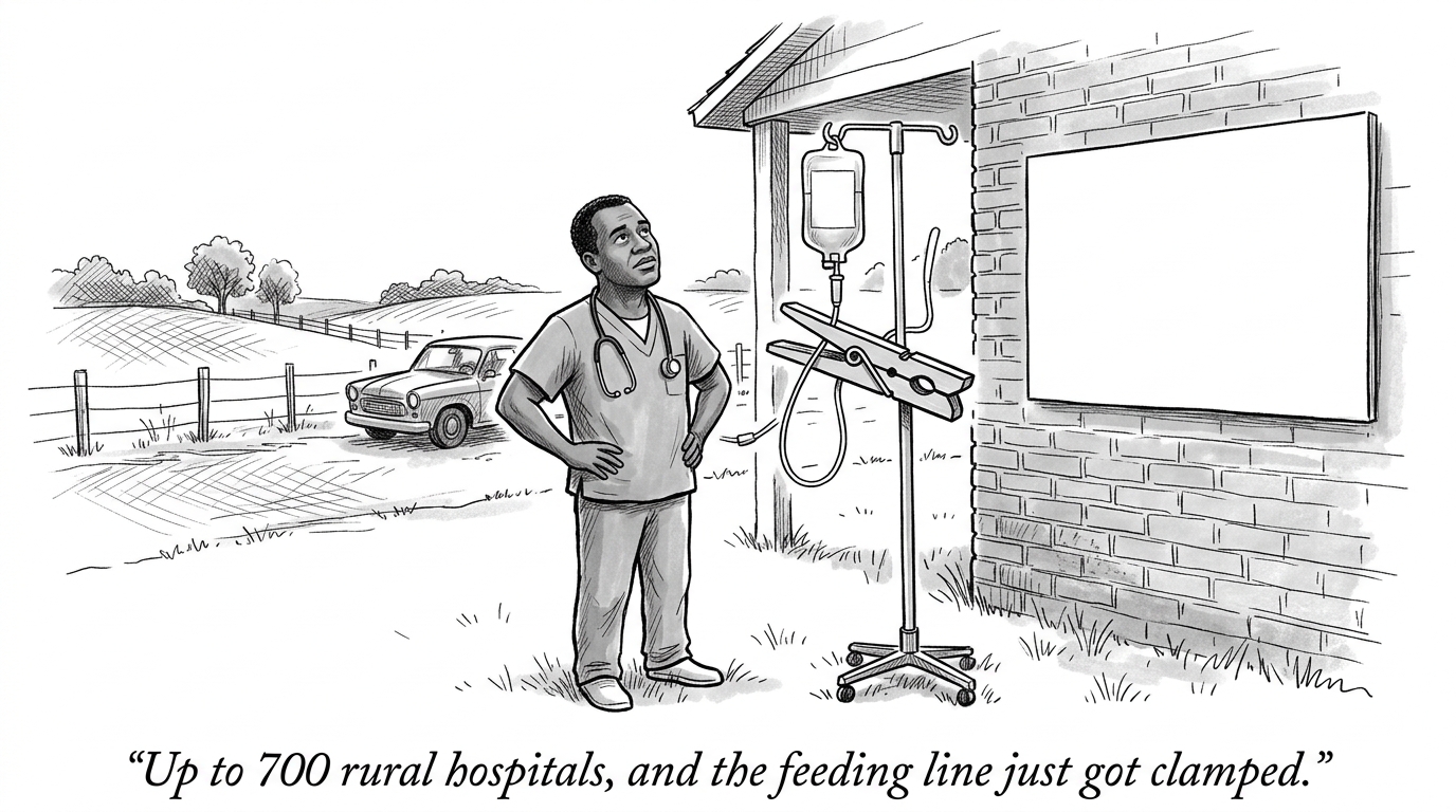 Image for &ldquo;700 Rural Hospitals Are Now at Risk of Closing. The States With the Most at Risk Voted by the Widest Margins for the Law Doing It.&rdquo;