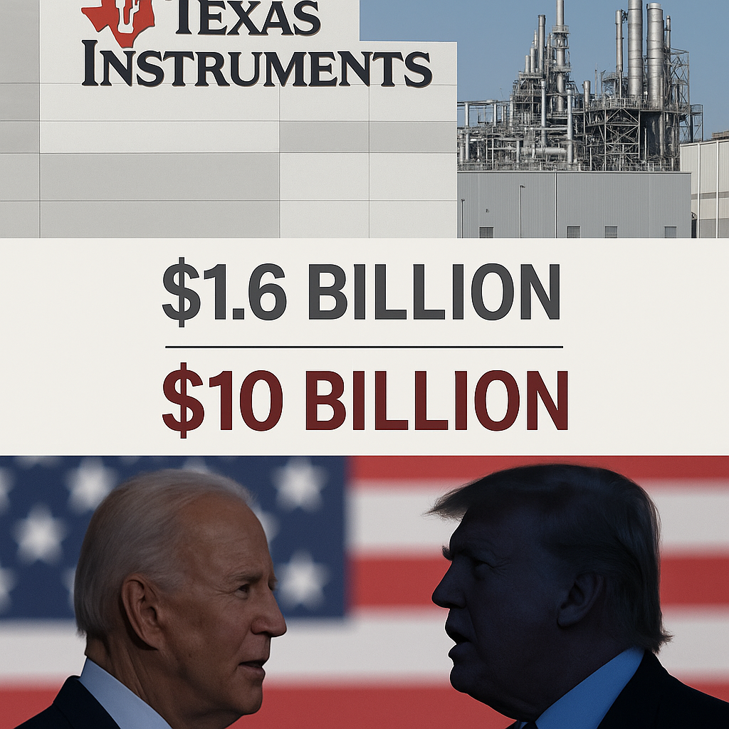 Image for &ldquo;Texas Instruments Got $1.6 Billion in Federal Chip Money, Finalized a Month Before Trump Took Office. Under Trump, It Announced $10 Billion More For the Same Plant — With No New Federal Money Attached.&rdquo;