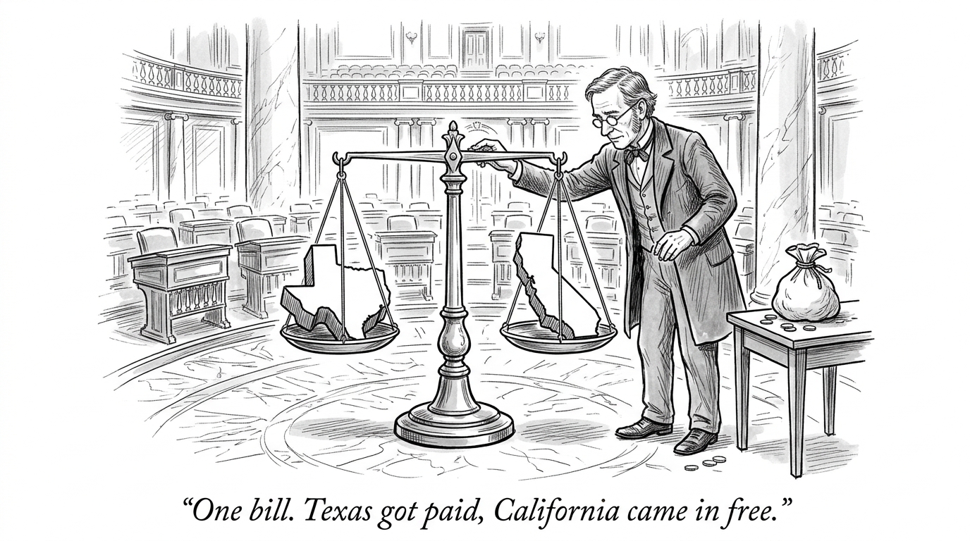 Image for &ldquo;Texas Joined the Union for Slavery. California Joined to Cancel It Out.&rdquo;