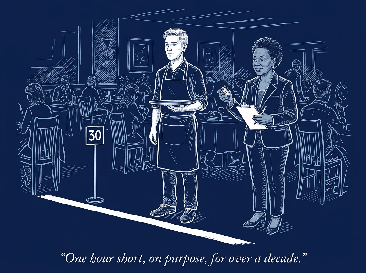 Image for &ldquo;"29ers": For Over a Decade, Employers Have Scheduled Workers One Hour Under a Federal Health-Coverage Threshold. A State Government Did It to Its Own Employees First.&rdquo;