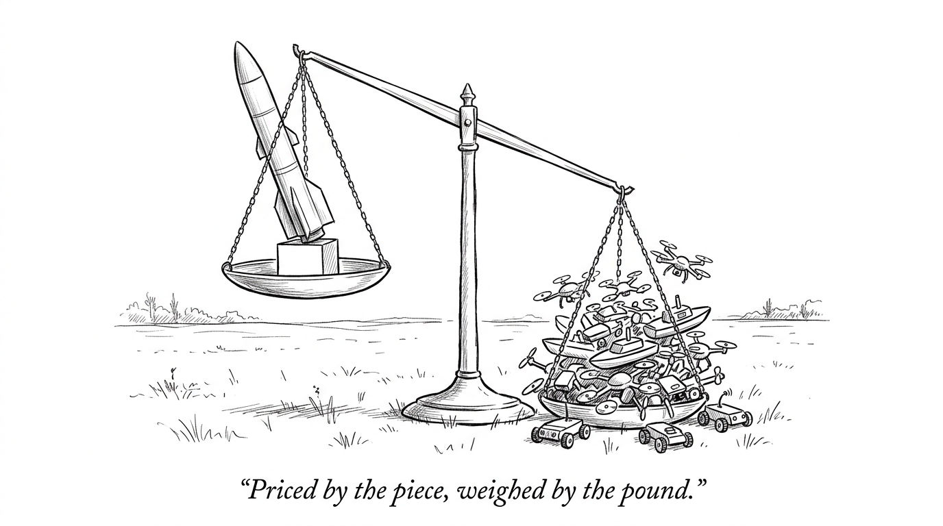 Image for &ldquo;The Army Bought 13,000 Interceptor Drones in About Eight Days at About $15,000 Each. A Patriot Missile Costs About $4 Million.&rdquo;