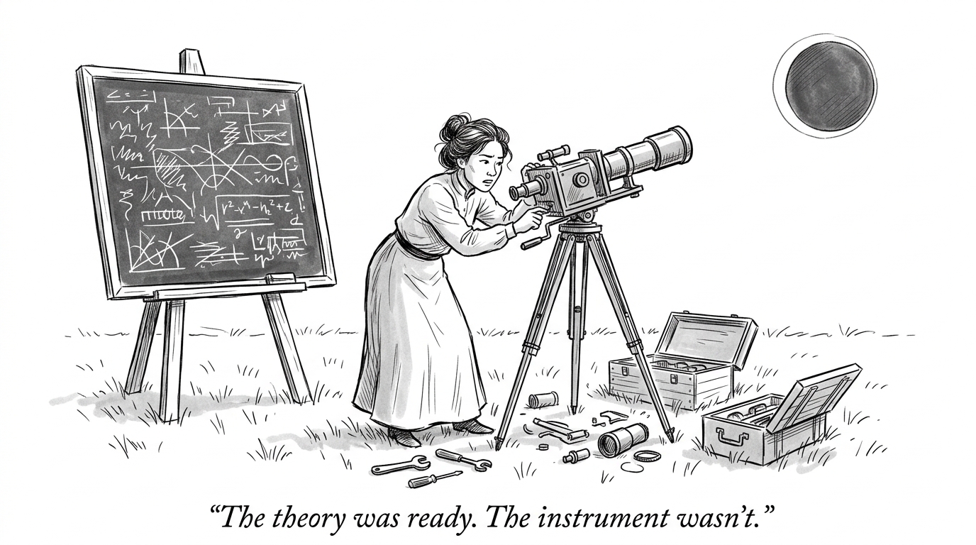 Image for &ldquo;Einstein's Theory Was Right in 1915. Proving It Took an Eclipse. AI's Version of the Same Wait Took Twenty-Six Years.&rdquo;