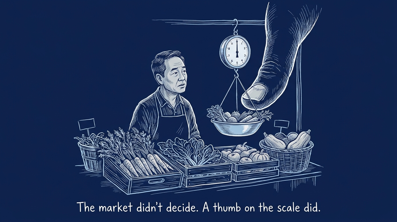 Image for &ldquo;The thumb on the lever, not the market&rdquo;