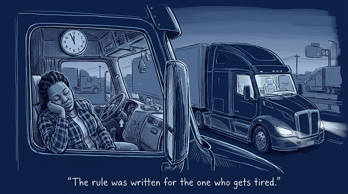 Image for &ldquo;A Trucker Is Legally Capped at 11 Hours of Driving a Day. A Driverless Truck Just Ran a Route That Takes 15 -- No Stop Required.&rdquo;