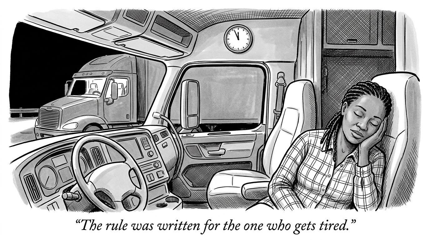 Image for &ldquo;A Trucker Is Legally Capped at 11 Hours of Driving a Day. A Driverless Truck Just Ran a Route That Takes 15 -- No Stop Required.&rdquo;