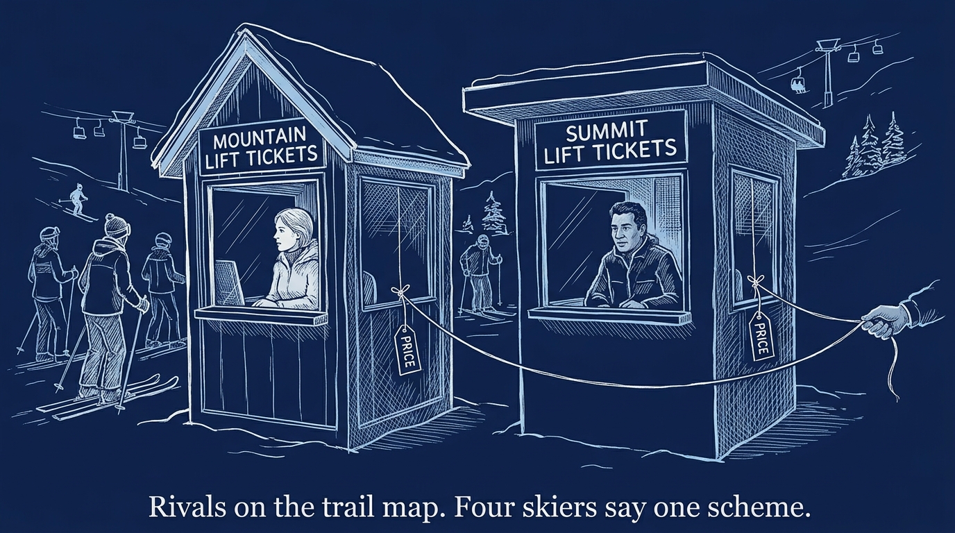 Image for &ldquo;Vail Resorts and Alterra Mountain Company Own 60 Ski Areas Between Them. In March 2026, Four Skiers Sued Them Both for Running It as One Scheme.&rdquo;