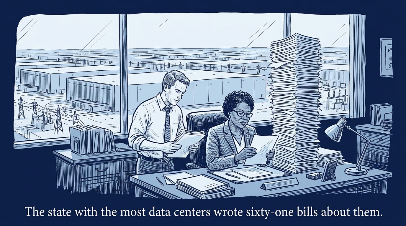 Image for &ldquo;Nvidia Made $62.3 Billion in a Single Quarter Selling Chips for Data Centers. Virginia, Home to More of Them Than Anywhere on Earth, Just Considered 61 Bills to Restrict Them.&rdquo;