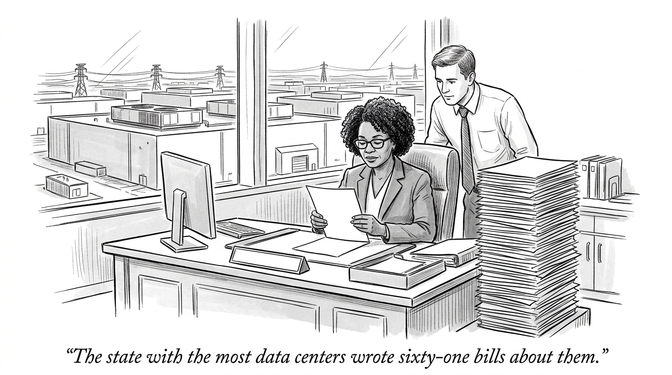 Image for &ldquo;Nvidia Made $62.3 Billion in a Single Quarter Selling Chips for Data Centers. Virginia, Home to More of Them Than Anywhere on Earth, Just Considered 61 Bills to Restrict Them.&rdquo;