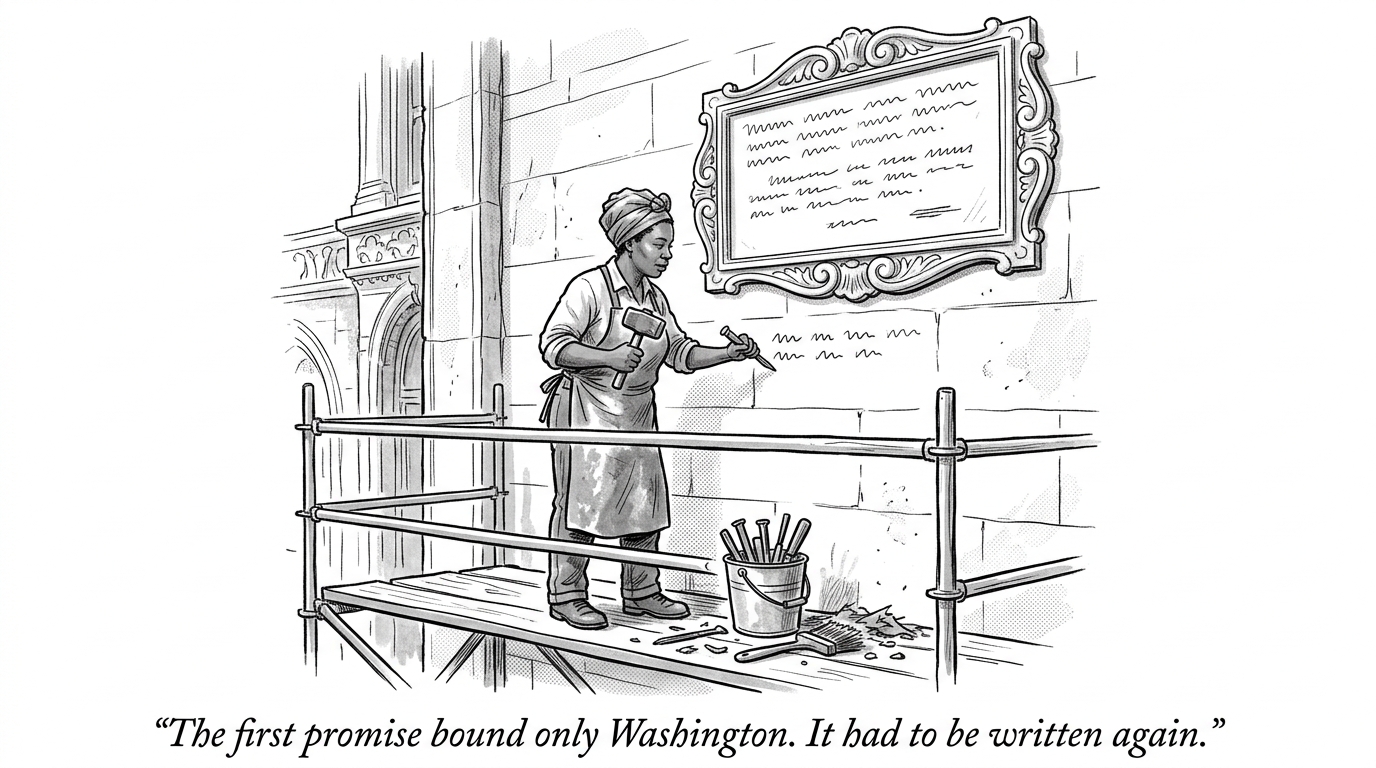 Image for &ldquo;What we said we are — the promise the country had to write down twice&rdquo;