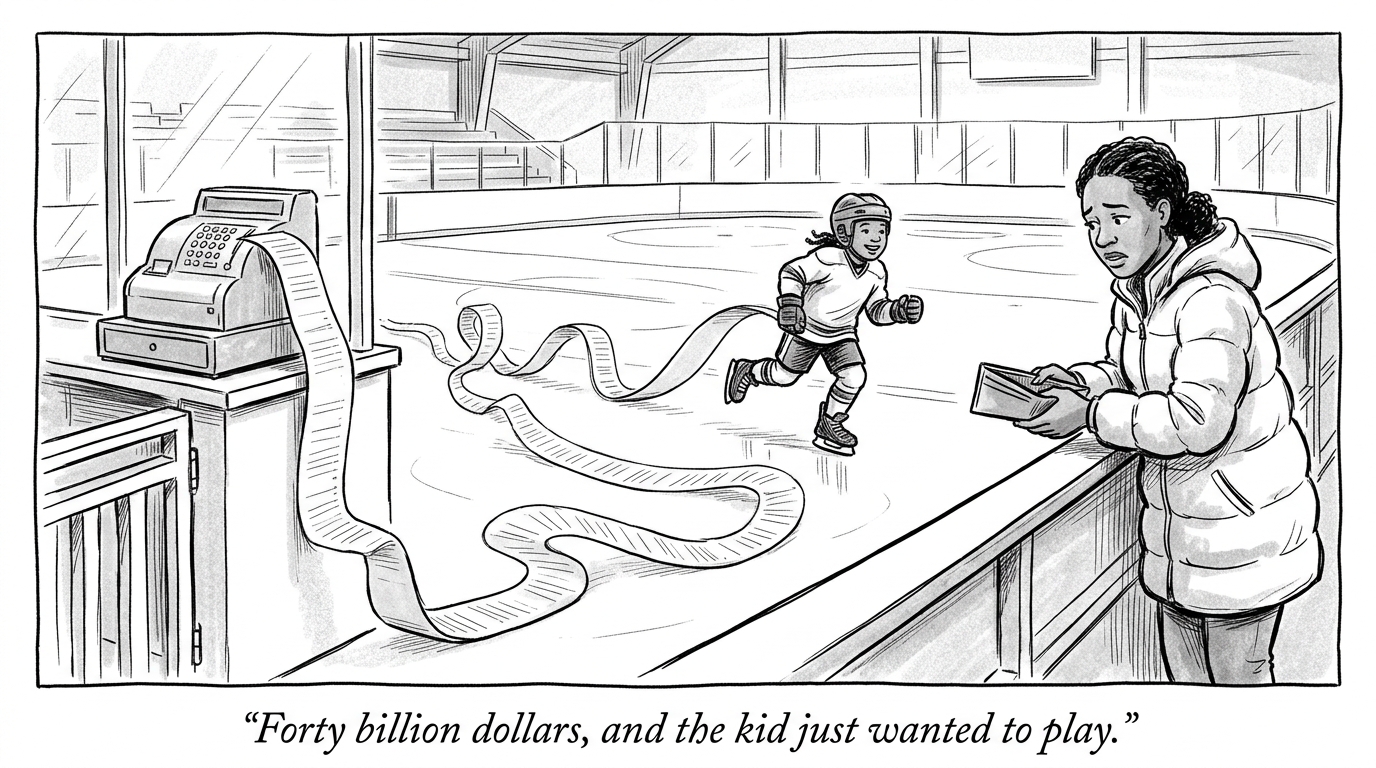 Image for &ldquo;Youth Sports Is Now a $40 Billion Industry — Nearly Double the NFL's Own Revenue. A Hockey Dad in the US Senate Is Trying to Kick Private Equity Out of It.&rdquo;